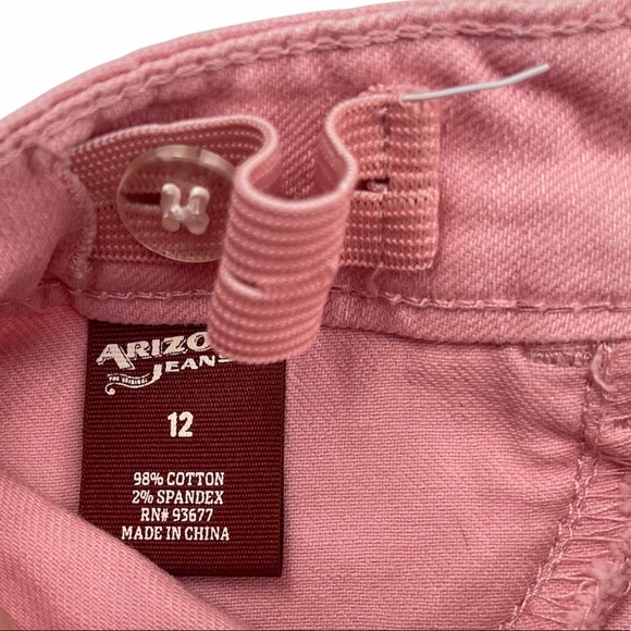 Arizona Jeans Colored Skinny Raw Hem Denim Jeans Pink Size 12 - Picture 4 of 6